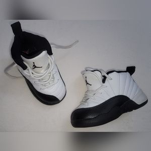 2013 Nike Air Jordan 12 Retro Taxi Varsity Red Black/White Toddler Shoes Sz 7c